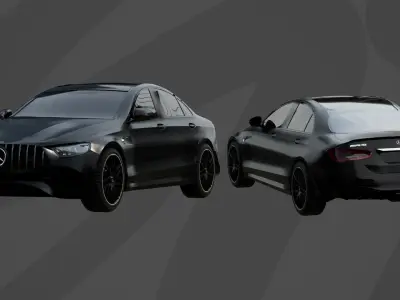 Mercedes E63 S AMG Low-poly 3D model