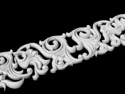 Central decor ornament for furniture 3D model 789
