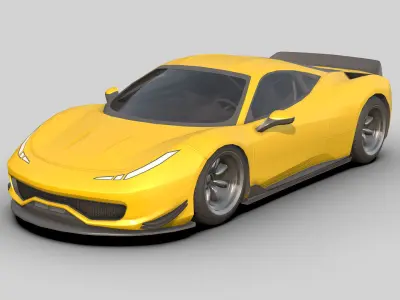  Sport Car 2025 Low-poly 3D model