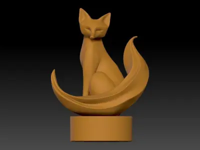 Fox decoration - Display - decor - statue 3D print model