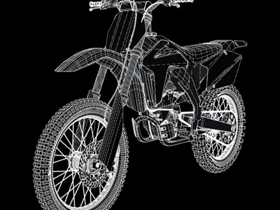 Suzuki RM-Z450 Dirt Bike 3D model