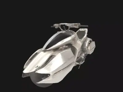 Futuristic Hoverbike Design - Sci-Fi Concept Vehicle Model Low-poly 3D model