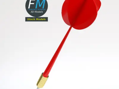 Dart 2 with gold tip 3D model