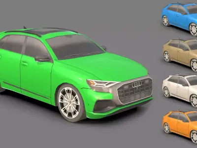  Low-poly audi q8 3D Models Low-poly 3D model