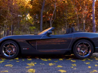 2010 VIPER SRT-10 CONVERTIBLE Low-poly 3D model