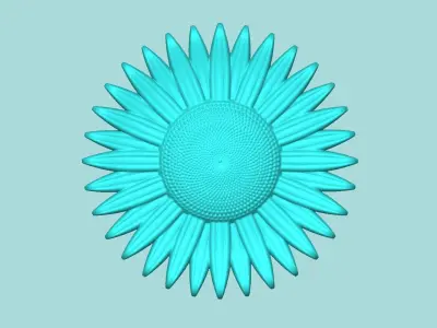 Sunflower 11 - Silicone Mold Maker - Template 3D print model