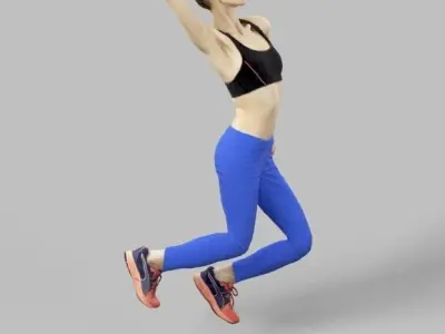 5x SPORT MAN WOMAN VOL01 SCANNED 3D Model Pack