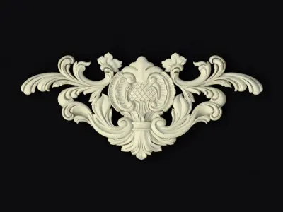 Central decor ornament for furniture 3D model 996