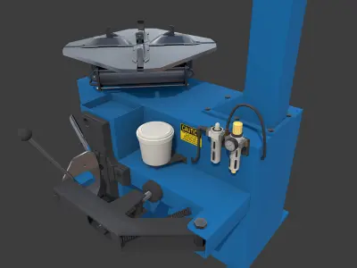 Tire Changer Machine Low-poly 3D model
