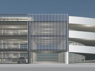 Parking garage building 25-21 3D model