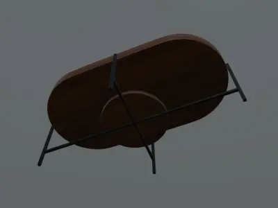 Delicate art of coffee tables Free low-poly 3D model