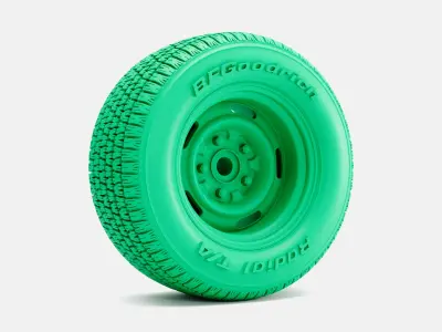 15x10 GM Rallye Wheel BFGoodrich Radial TA Tire 3D print model
