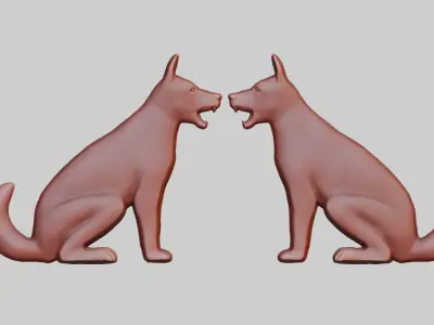 Dog Art CNC- ArtCam 3D print model