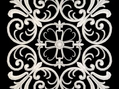 Decorative Wall Rosettes 02 3D model