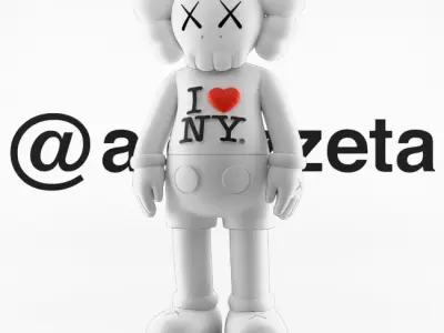 Kaws Love NY New York Textured Low-poly 3D model