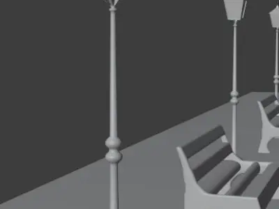 Low poly street light for environment creation  Free low-poly 3D model