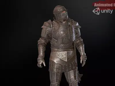 NPC Knight5 Low-poly 3D model