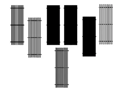 Aluminium Grilles for Facades 3D model
