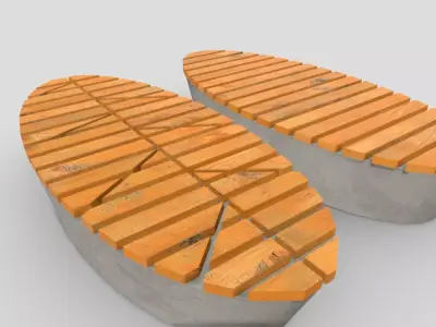 Eliptic Bench Free low-poly 3D model