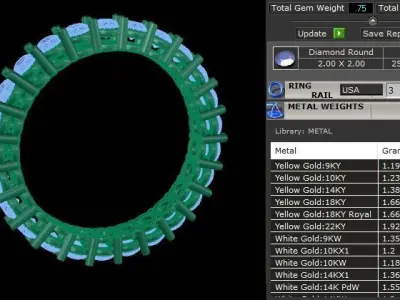 Dainty Infinity Diamond band 2mm Size3 3D print model
