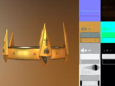 Crown of a king 3D Free low-poly 3D model