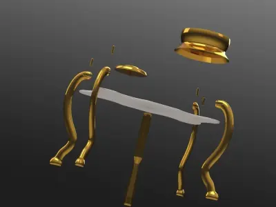 3D Luxury table 3D model