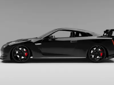 Nissan GTR with Interior 3D model