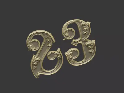 number 23 design detail soft organic soft  3D print model