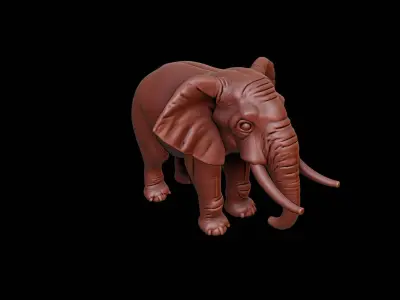 Elephant Animal Sculpture 3D print model