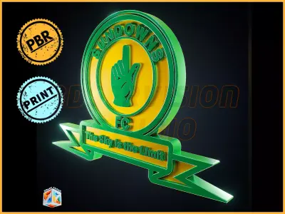 Mamelodi Sundowns logo - Cinematic - 3D print 3D model