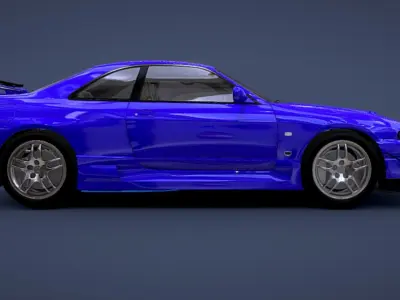 Nissan Skyline GTR R33 Low-poly 3D model