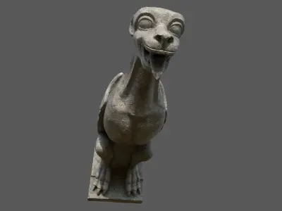 Gargoyle07 Low-poly 3D model