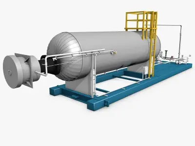 Industrial Boiler Construction 3D model