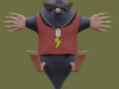 Mole - Game-ready character Low-poly 3D model