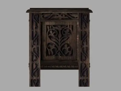Coffer Antique Furniture Low-poly 3D model