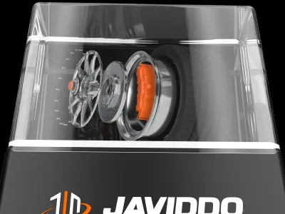 Car Wheel Rim  Tire Game-Ready PBR Low-poly 3D model