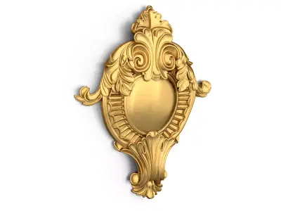 Cartouche classic decorative ornament cnc 3d printing stl 07  3D print model