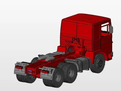Truck Roman Diesel 6x4 MAN F8 3D print model 3D print model