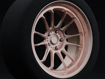 Konig Hypergram Aftermarket Wheel Low-poly 3D model