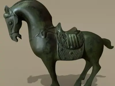 Horse Statuette R 3D model