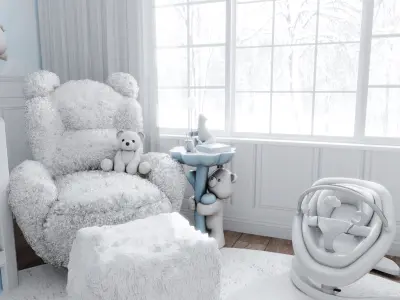 Winter Baby Room Blender Scene 3D model