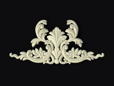Central decor ornament for furniture 3D model 839