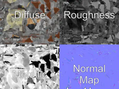 Adaptable Landscape Suspension Bridge Model Low-poly 3D model