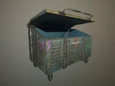 futuristic Skip - Dumpster Low-poly 3D model
