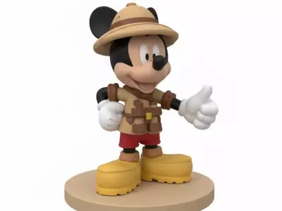 Mickey Safari  Sculpture  Collector Style 3D print model