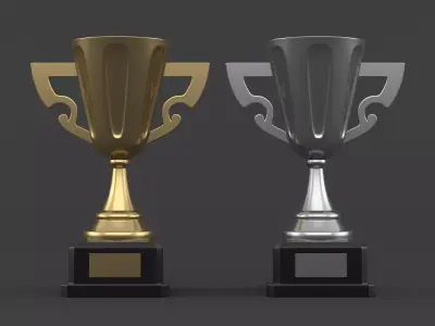 Trophy Cups 3D model 15