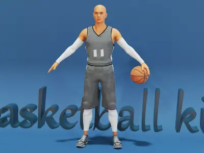 Basketball kit  Free low-poly 3D model