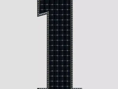 Solar Panel Number - 1 3D model