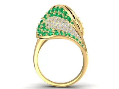 LUXURY DIAMOND RING  3081 3D print model