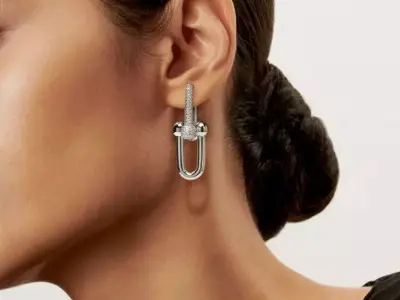 Tiffany and Co Earrings Hardwear Jewelry HK-624 3D print model